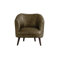 Duprey Chair Moss Leather Dark Walnut