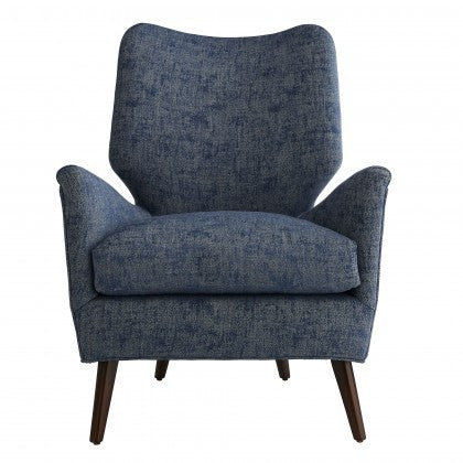 Beck Chair Marine Jacquard Dark Walnut