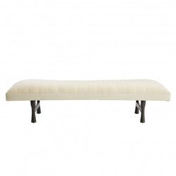 Stevens Bench Muslin Grey Ash