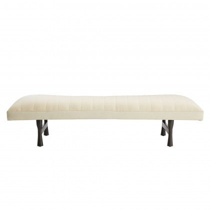 Stevens Bench Muslin Grey Ash