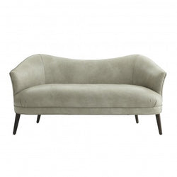 Duprey Settee Stone Leather Grey Ash