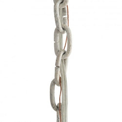 3' Chain- Distressed White Iron