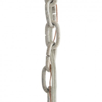 3' Chain- Distressed White Iron