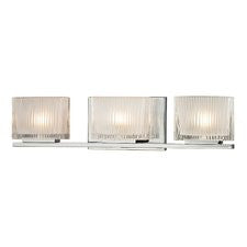 Chiseled Glass 3-Light Bath Bar