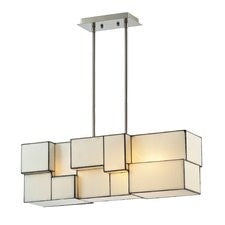 Cubist 4-Light Shaded Chandelier