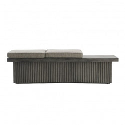 Bowie Bench Pebble Tweed Natural Concrete Stone