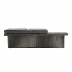 Bowie Bench Midnight Tweed Natural Concrete Ston