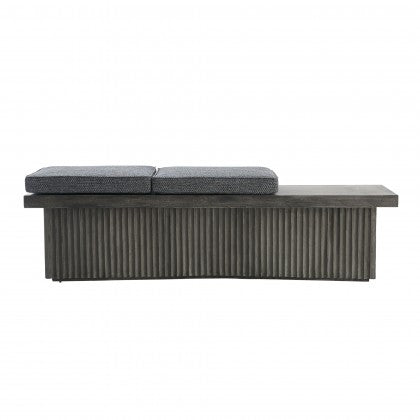 Bowie Bench Midnight Tweed Natural Concrete Ston