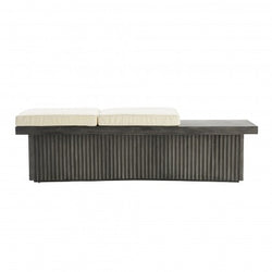 Bowie Bench Muslin Natural Concrete Stone