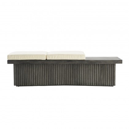 Bowie Bench Muslin Natural Concrete Stone