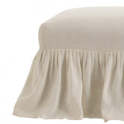 Avebury Off-White Linen Bench Slipcover Only