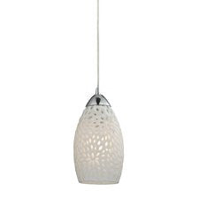Etched Glass 1-Light Mini Pendant