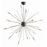 Clear Globe Starburst Chandelier