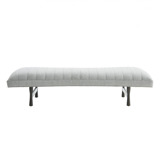 Steve Platinum Bouclè Bench